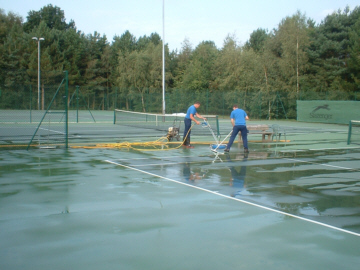 Jet Washing tennis courts